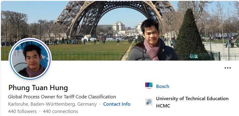 Phung Tuan Hung LinkedIn Profile Screenshot
